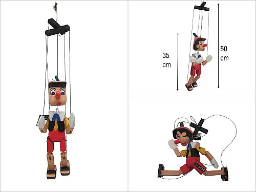 sd35115 ahşap pinokyo kukla - 