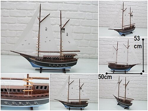sd36262 dekoratif ahşap yelkenli - 