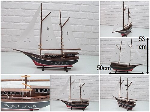 sd36263 dekoratif ahşap yelkenli - 