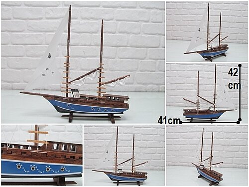 sd36267 dekoratif ahşap yelkenli - 