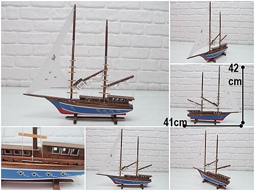 sd36268 dekoratif ahşap yelkenli - 
