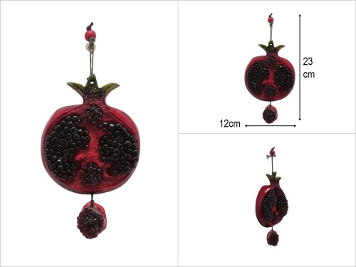 sd42654 dekoratif döküm polyester duvar süsü lüks nar - 