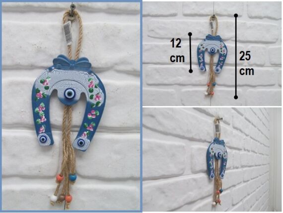 sd44358 boncuk dekorlu plastik nal duvar süsü - 1