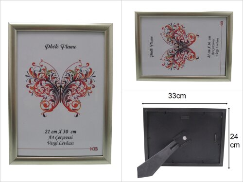 sd45661 gri renk renk pvc fotoğraf çerçevesi A4 ebat 21x30 cm - 