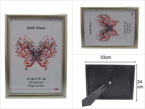 sd45661 gri renk renk pvc fotoğraf çerçevesi A4 ebat 21x30 cm - 1