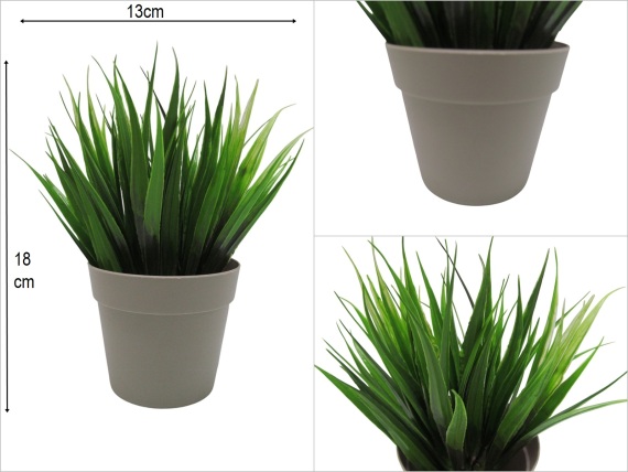 sd45982 dekoratif plastik bej saksılı plastik yapay yeşillik - 1