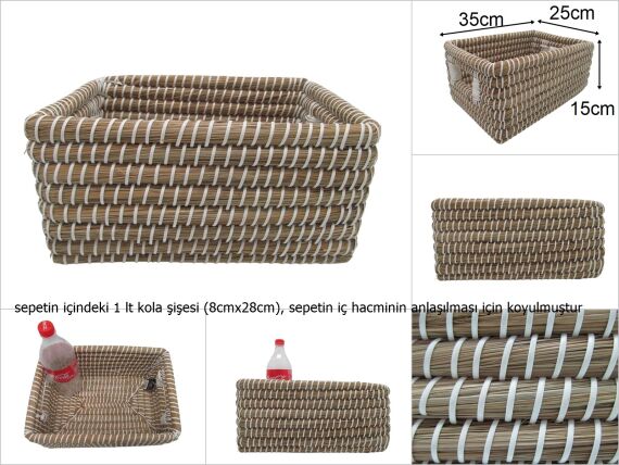 sd47268 dekoratif düzenleyici no1 hasır sepet - 1