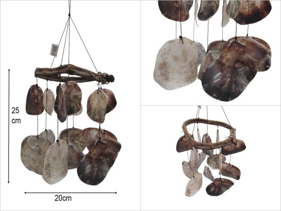 sd47951 dal çatılı naturel sedef rüzgar çanı - 1