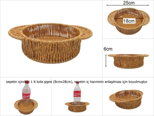 sd48157 pvc rattan örme yuvarlak no1 tepsi - 