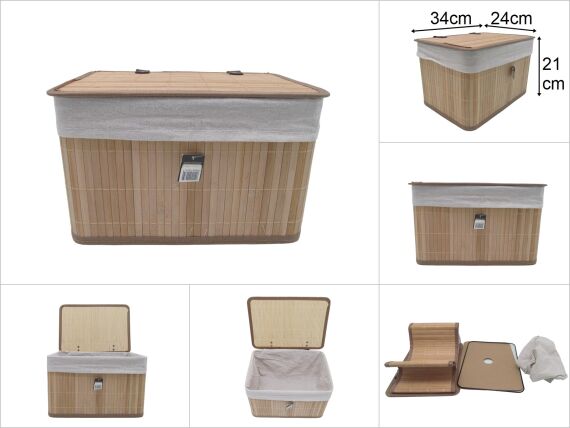 sd48683 dekoratif katlanır bambu kutu - 1