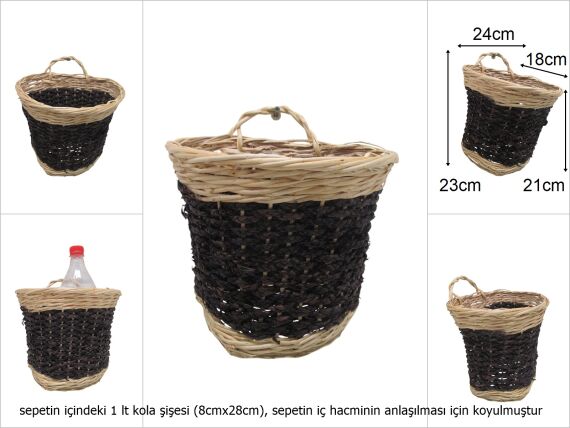 sd48945 dekoratif kapı duvar sepeti - 1