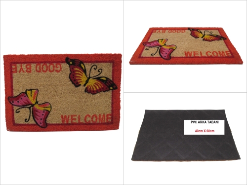 sd50180 pvc tabanlı koko kapı paspas 40cmx60cm - 