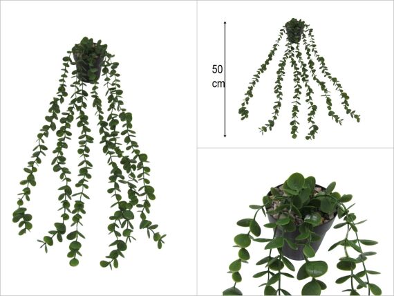 sd50604 dekoratif plastik saksılı yapay sarkan çiçek - 1
