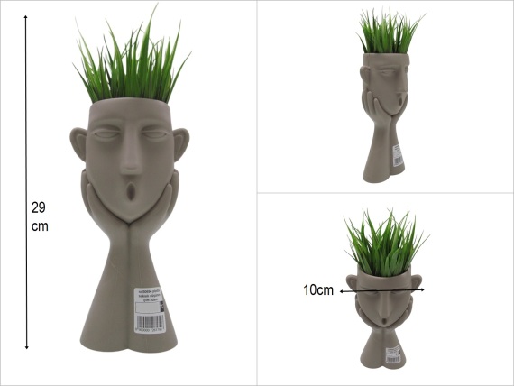 sd50694 plastik saksılı düşünen çim adam - 1