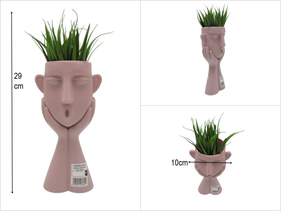 sd50695 plastik saksılı düşünen çim adam - 1