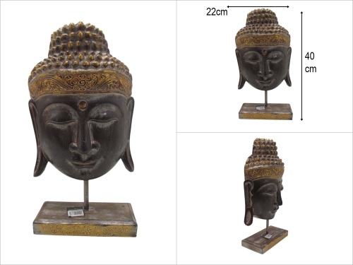 sd51164 standlı ahşap buda mask - 