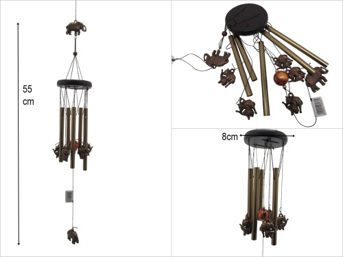 sd51203 fil dekorlu metal rüzgar çanı - 
