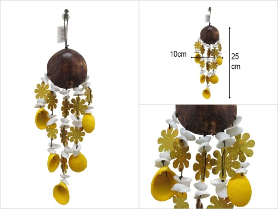 sd51914 coconatlı sarı deniz kabuğu duvar aksesuarı - 1