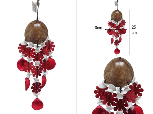 sd51915 coconatlı kırmızı deniz kabuğu duvar aksesuarı - 