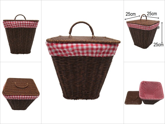 sd51978 rattan görünümlü pvc kapaklı sepet - 1
