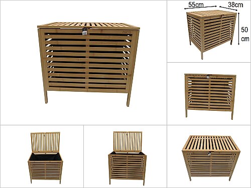 sd52055 kapaklı bambu sandık - 