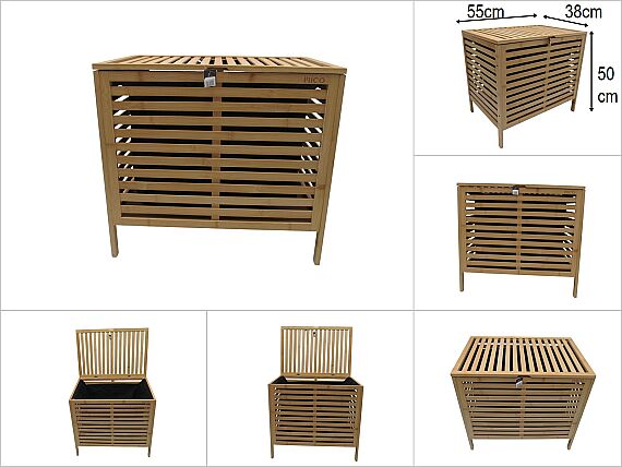 sd52055 kapaklı bambu sandık - 1