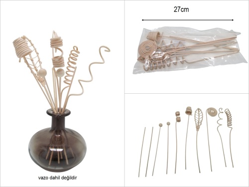 sd52125 dekoratif rattan koku çubukları - 