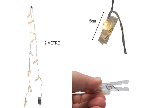 sd52146 dekoratif 2 metre mandallı sarı led - 