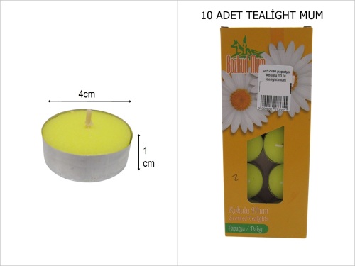 sd52240 papatya kokulu 10 lu tealight mum - 