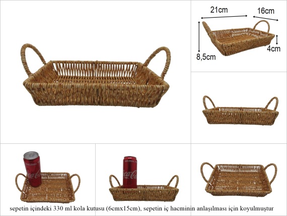 sd52395 rattan görünümlü no1 dikdörtgen sepet - 1
