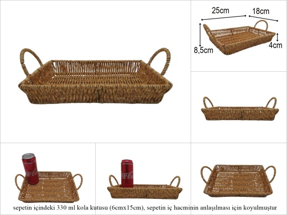 sd52396 rattan görünümlü no2 dikdörtgen sepet - 1