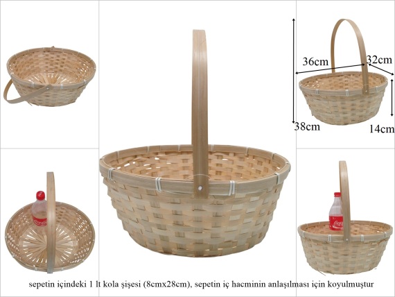 sd52645 sapı katlanan oval no2 bambu sepet - 1