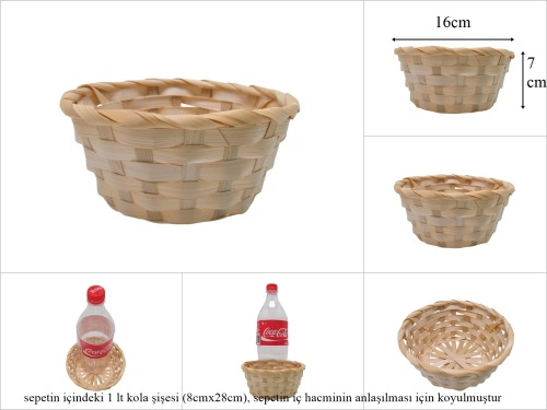 sd52646 yuvarlak no1 bambu sepet - UYGUN FİYATLAR KAMPANYALI SEPETLER KATEGORİSİNDE