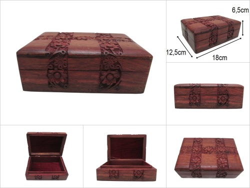 sd52692 no2 dekoratif el oyması ahşap kutu - 