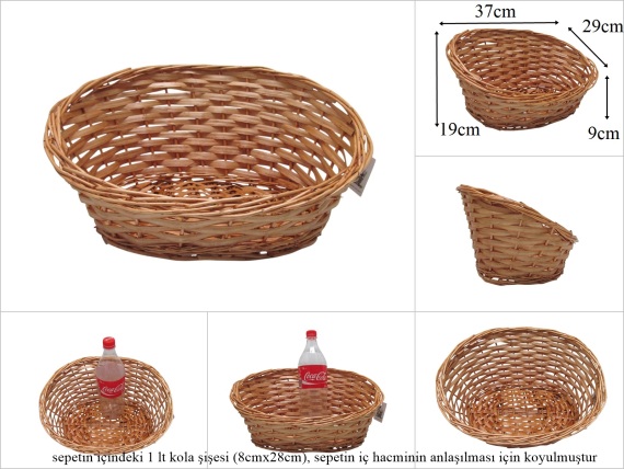 sd52865 önü alçak arkası yüksek no1 oval söğüt sepet - 1