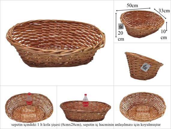 sd52866 önü alçak arkası yüksek no2 oval söğüt sepet - 1