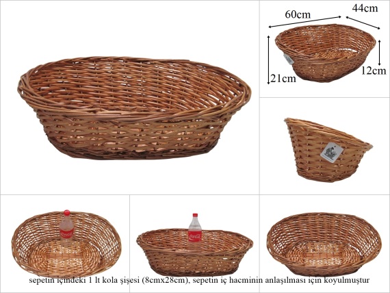 sd52867 önü alçak arkası yüksek no3 oval söğüt sepet - 1