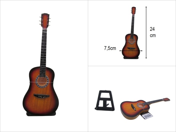 sd53022 dekoratif ahşap gitar biblo - 1