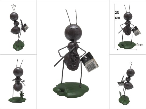 sd53064 dekoratif kemancı müzisyen metal karınca biblo - 