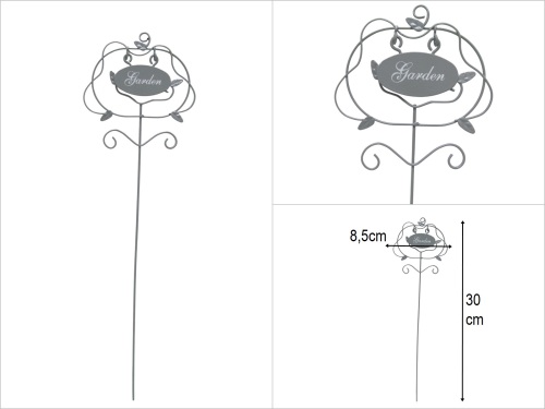 sd53068 dekoratif metal saksı süsü garden tabela - 