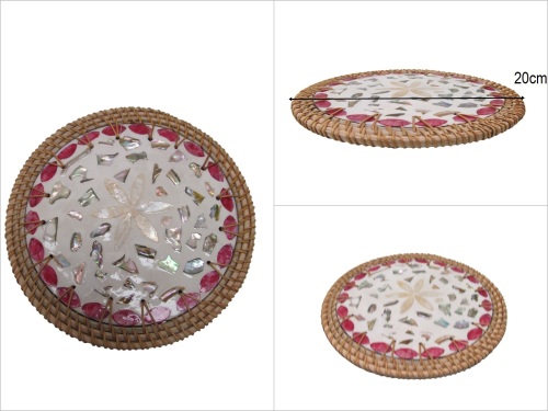 sd53153 dekoratif sedefli rattan altlık nihale - 