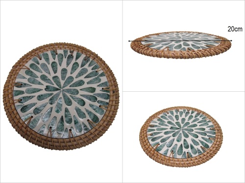 sd53156 dekoratif sedefli rattan altlık nihale - 