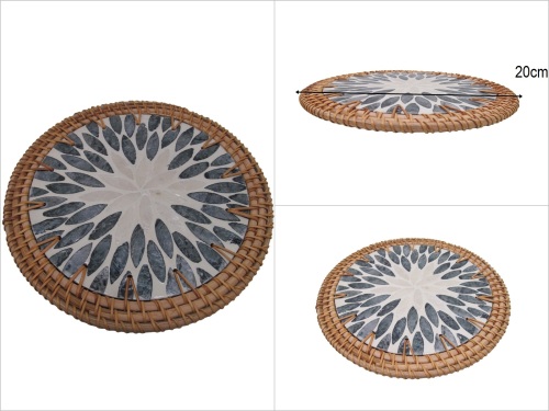 sd53158 dekoratif sedefli rattan altlık nihale - 