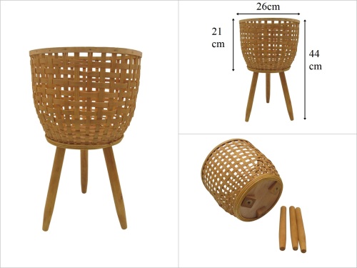 sd53356 dekoratif no2 ayaklı bambu saksılık - 