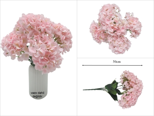 sd53471 dekoratif 5 kafa pembe ortanca demeti - 