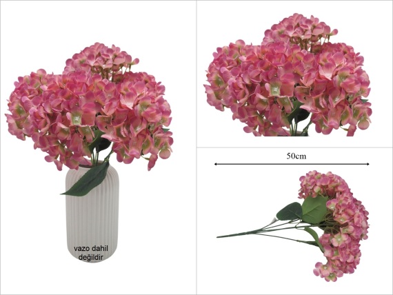 sd53472 dekoratif 5 kafa lila ortanca demeti - 1