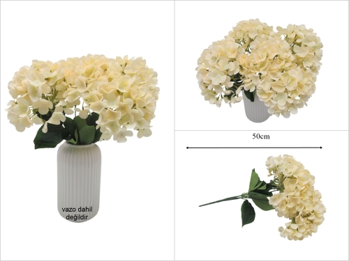 sd53473 dekoratif 5 kafa krem ortanca demeti - 