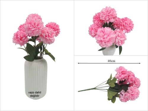 sd53520 yapay pembe ponpon çiçek - 