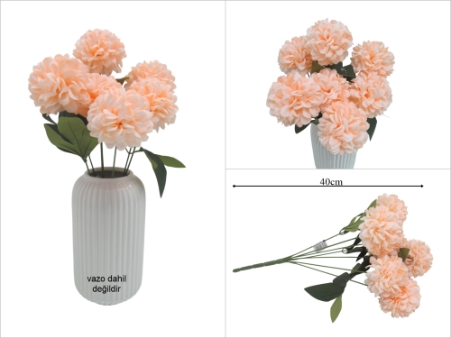 sd53524 yapay somon ponpon çiçek - 