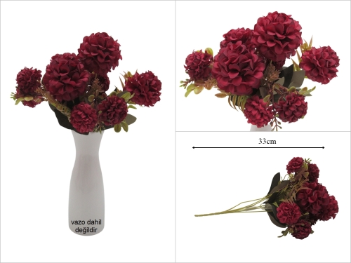 sd53534 yapay bordo top karanfil demeti - 